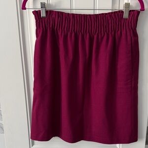 J. Crew Rich Burgundy Mini Skirt